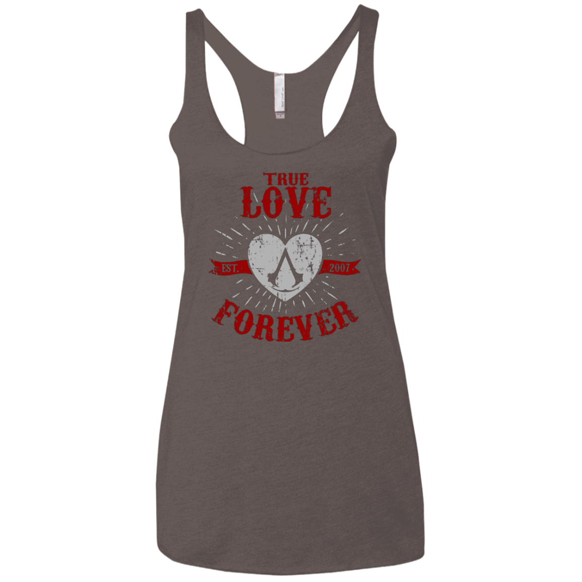 True Love Forever Assasin Women's Triblend Racerback Tank