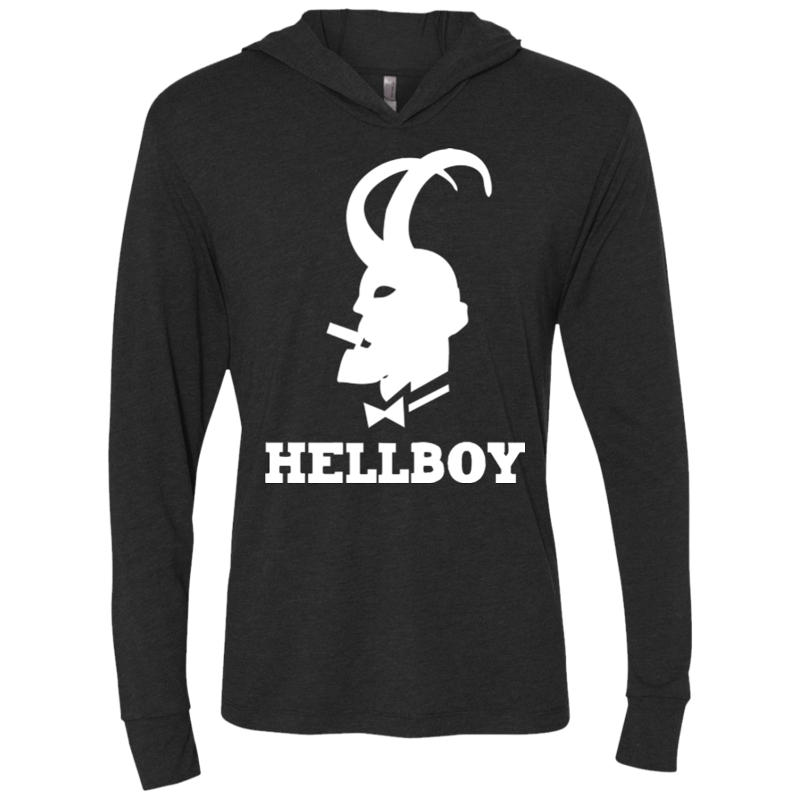 Hellboy Triblend Long Sleeve Hoodie Tee