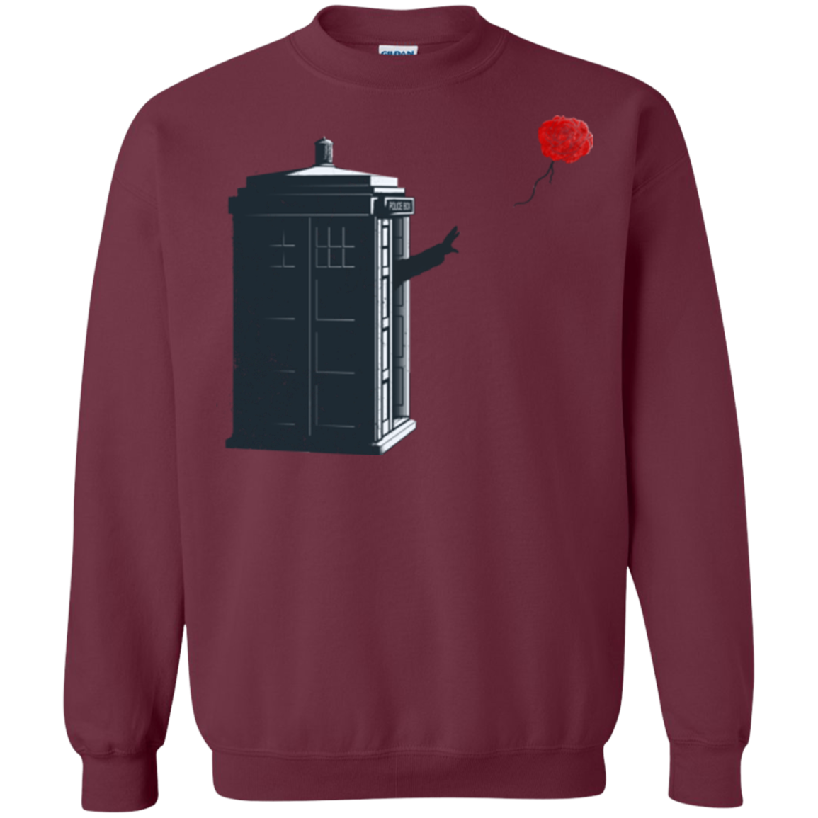 Dr Banksy Rose Balloon Crewneck Sweatshirt