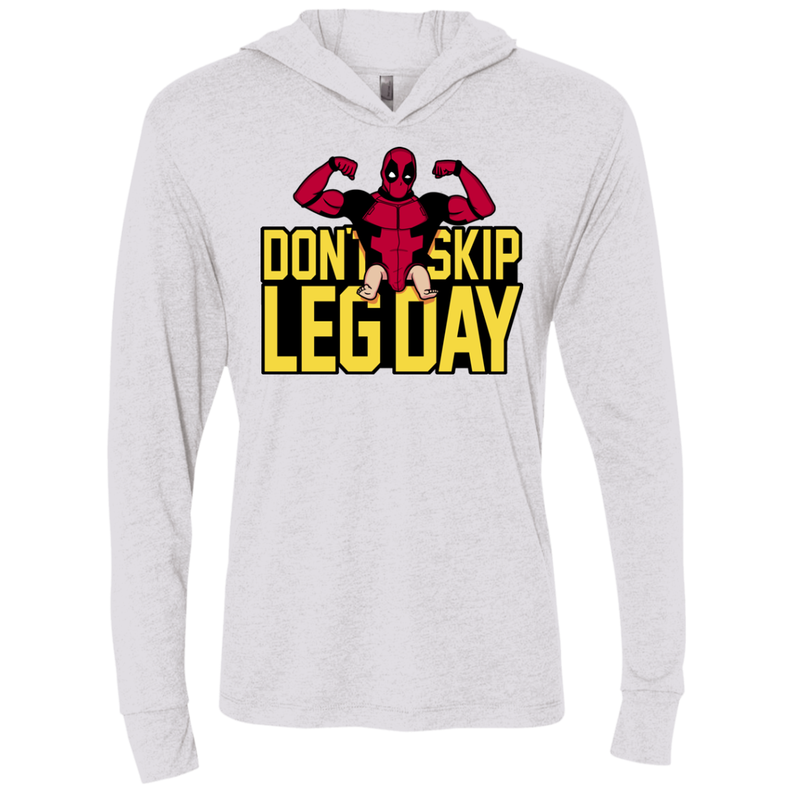 Dont Skip Leg Day Triblend Long Sleeve Hoodie Tee