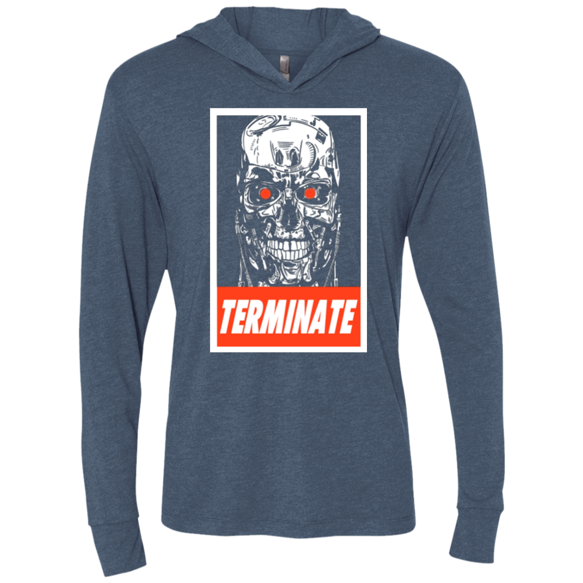 Terminate Triblend Long Sleeve Hoodie Tee