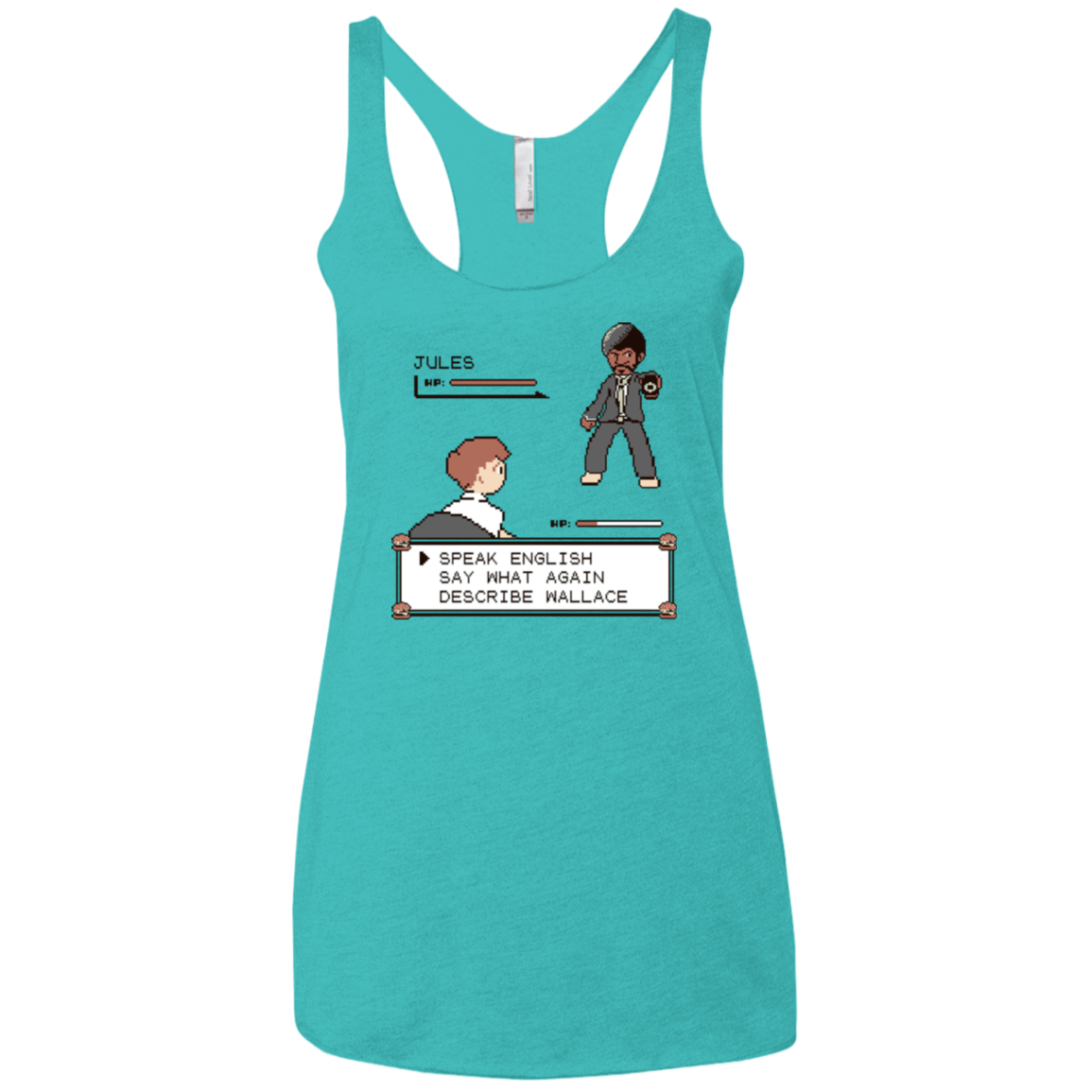 say what again Women's Triblend Racerback Tank