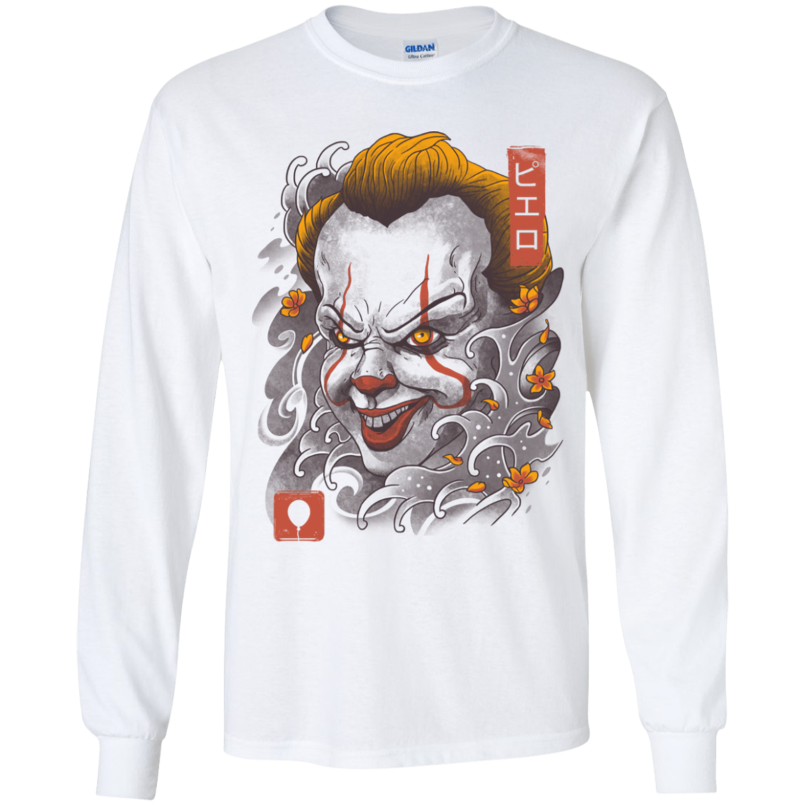 Oni Clown Mask Youth Long Sleeve T-Shirt