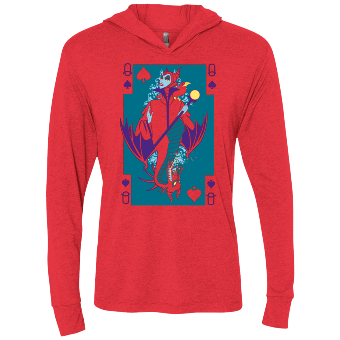 Maleficard Triblend Long Sleeve Hoodie Tee