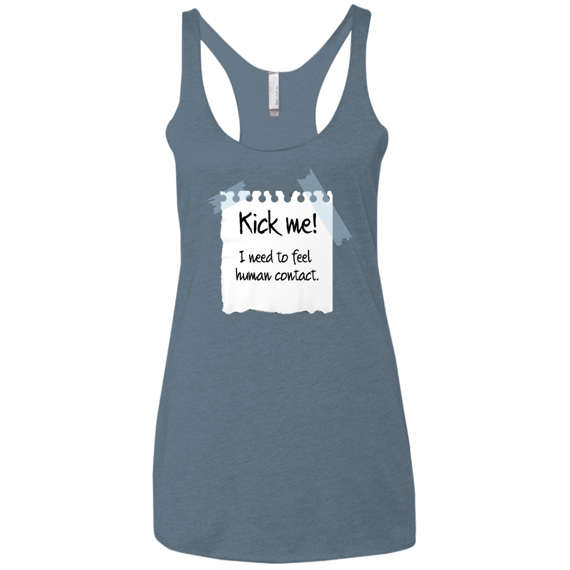 Kick Me Women's Triblend Racerback Tank