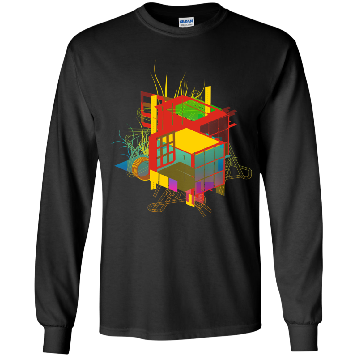 Rubik's Building Youth Long Sleeve T-Shirt