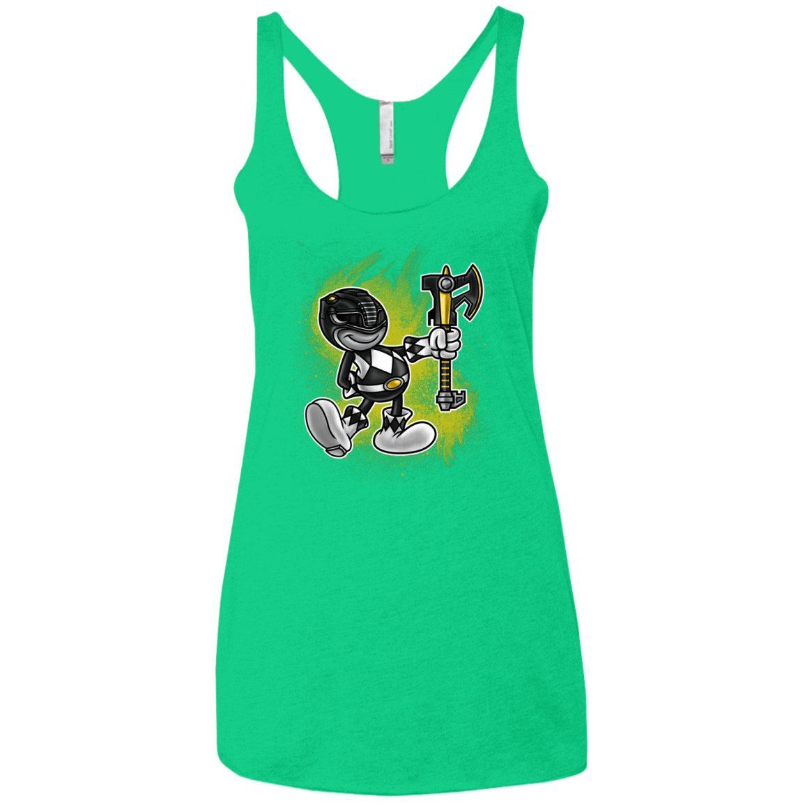 Black Ranger Artwork Women's Triblend Racerback Tank