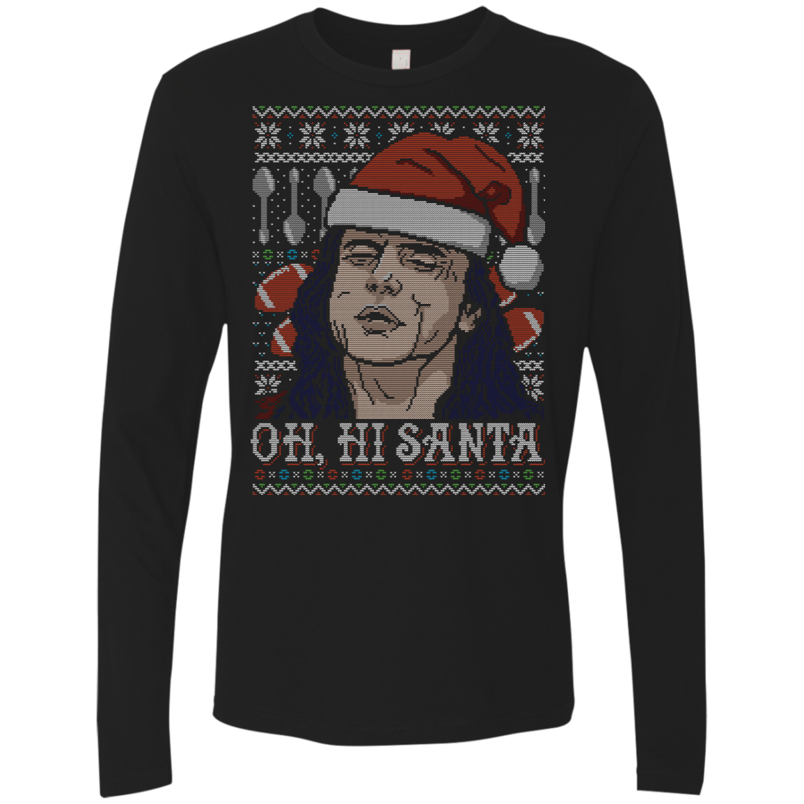 OH HI SANTA Men's Premium Long Sleeve