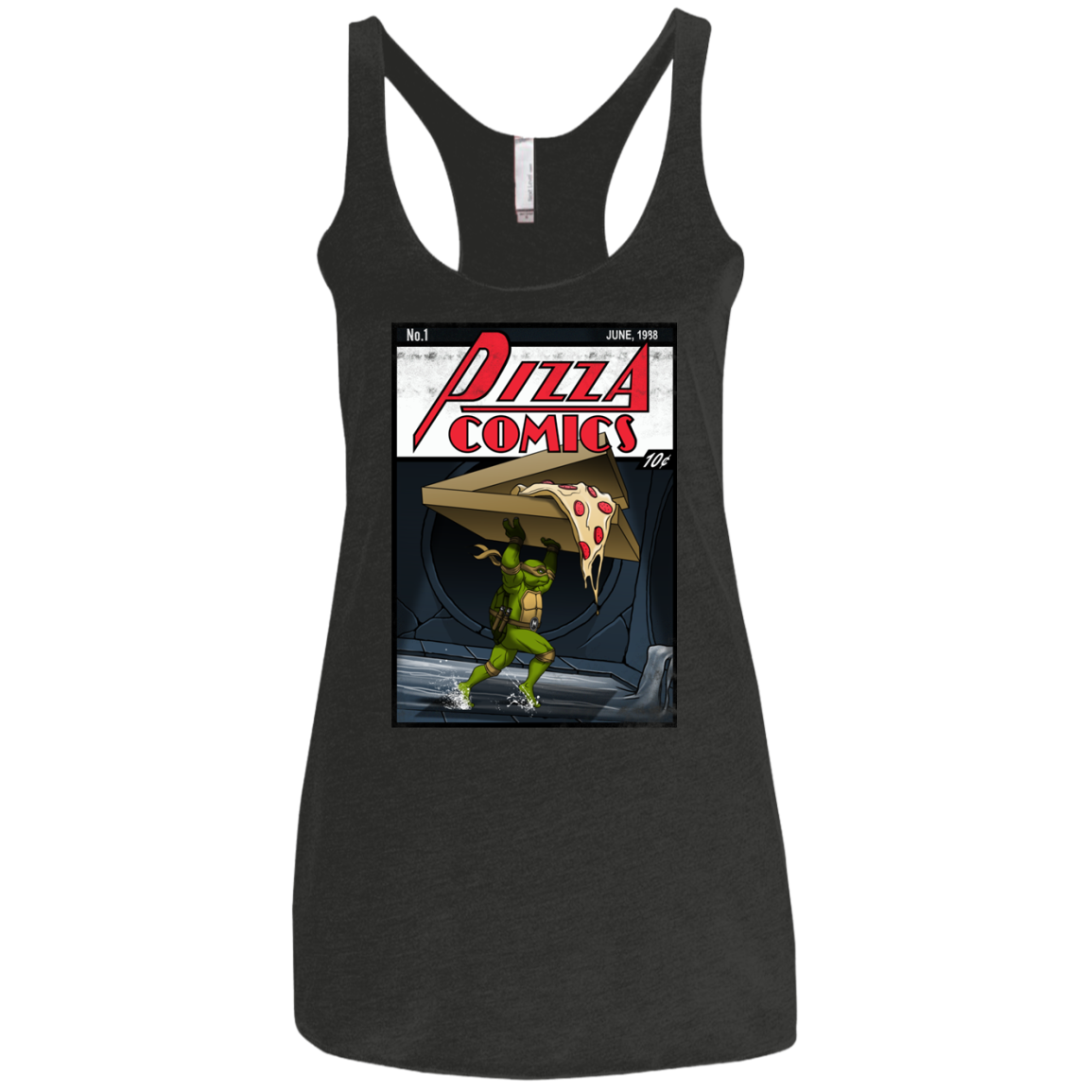 Pizza Comics Women's Triblend Racerback Tank