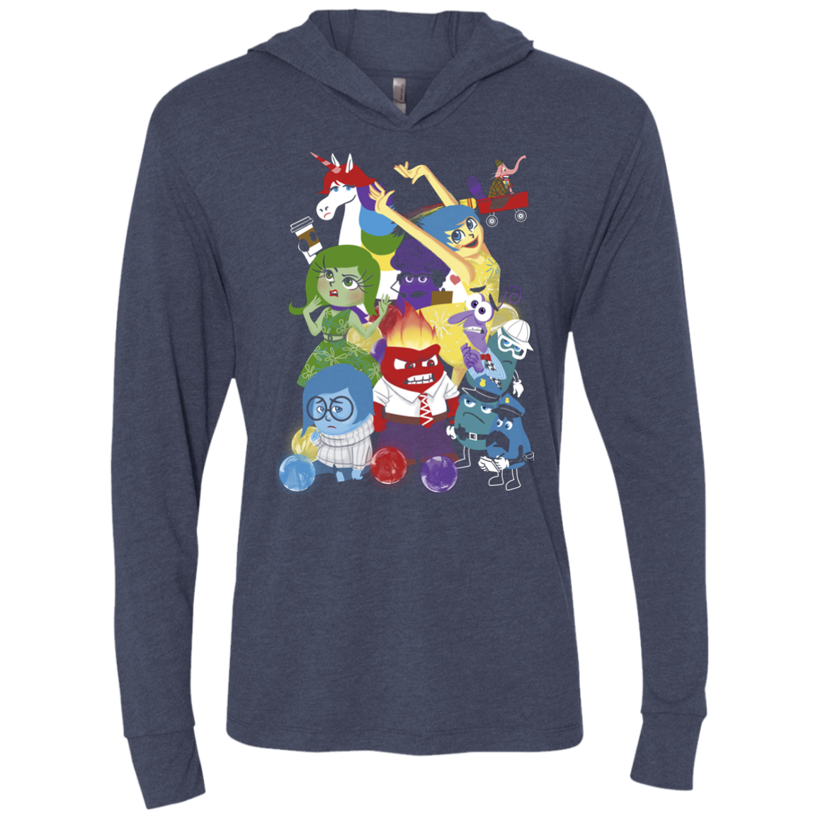 More than a feeling Triblend Long Sleeve Hoodie Tee