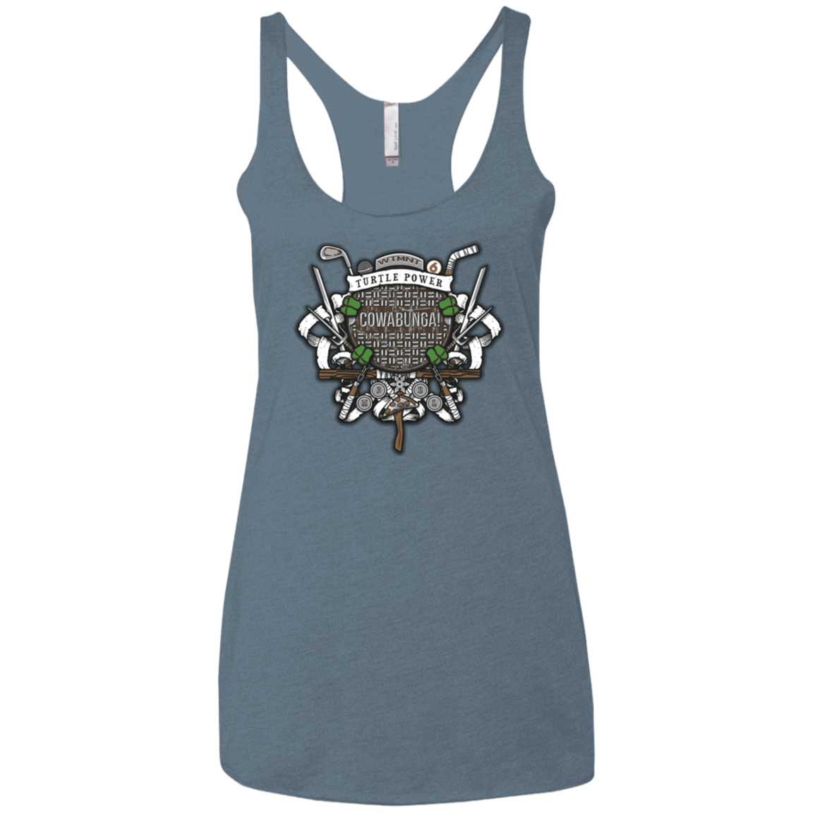 Turtle Power! Women's Triblend Racerback Tank