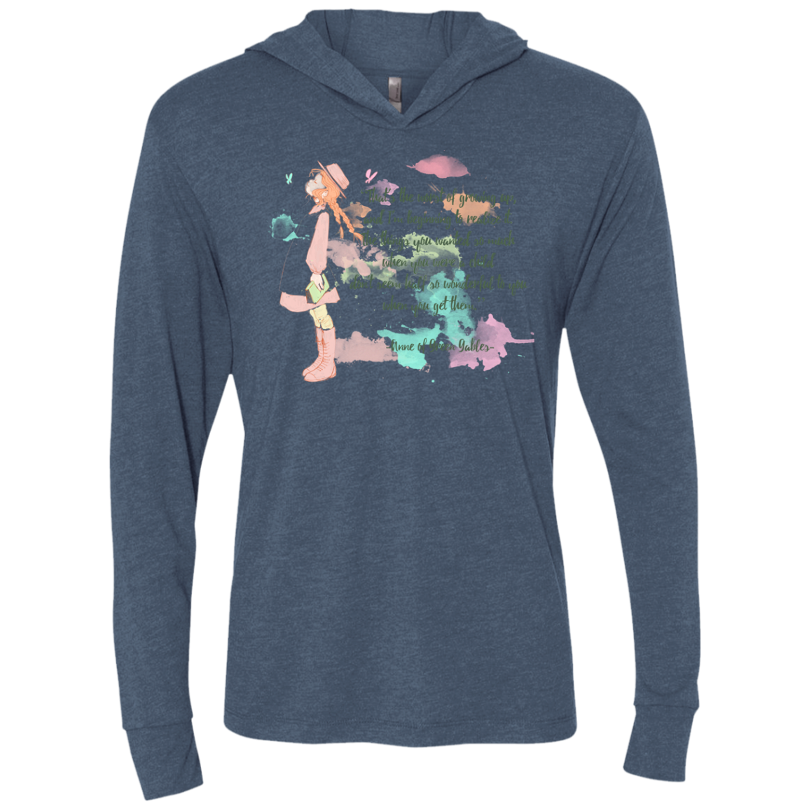 Anne of Green Gables 5 Triblend Long Sleeve Hoodie Tee