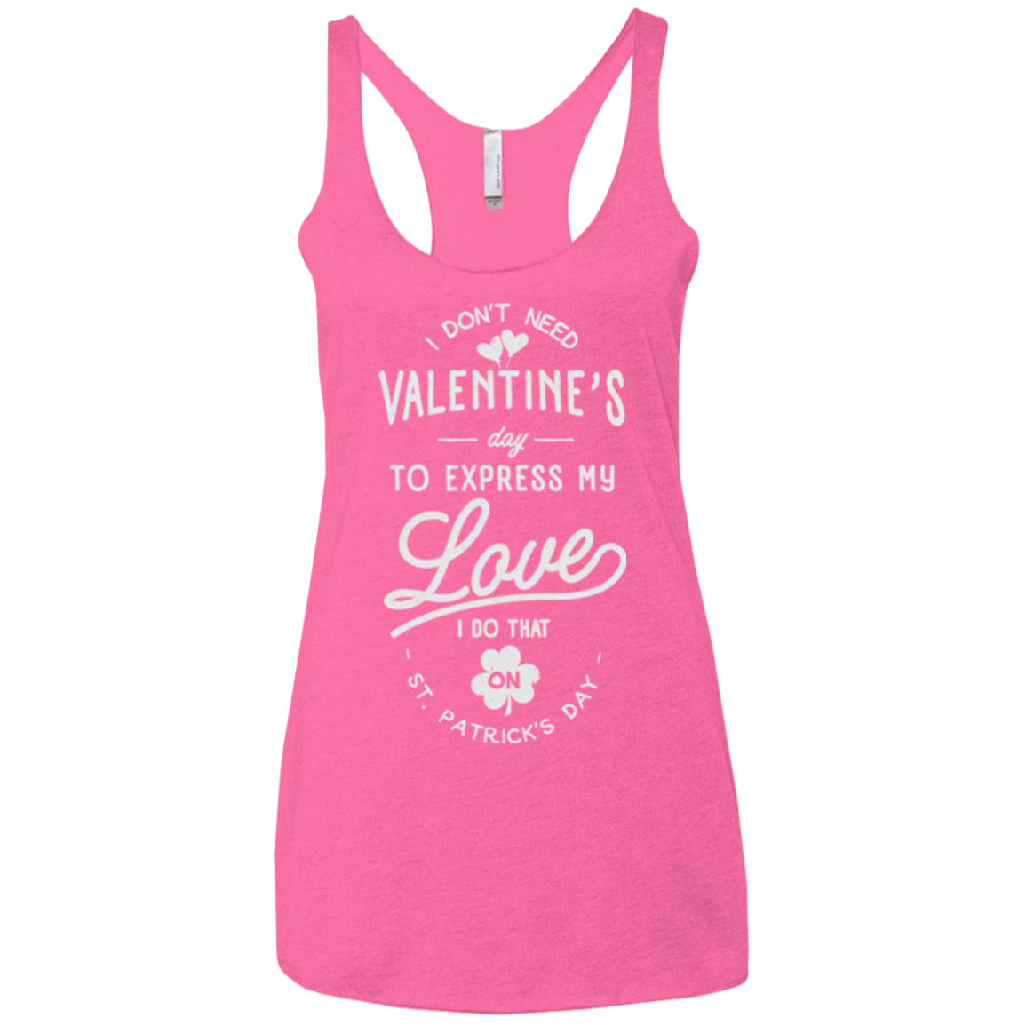 Valentine's Day Women's Triblend Racerback Tank