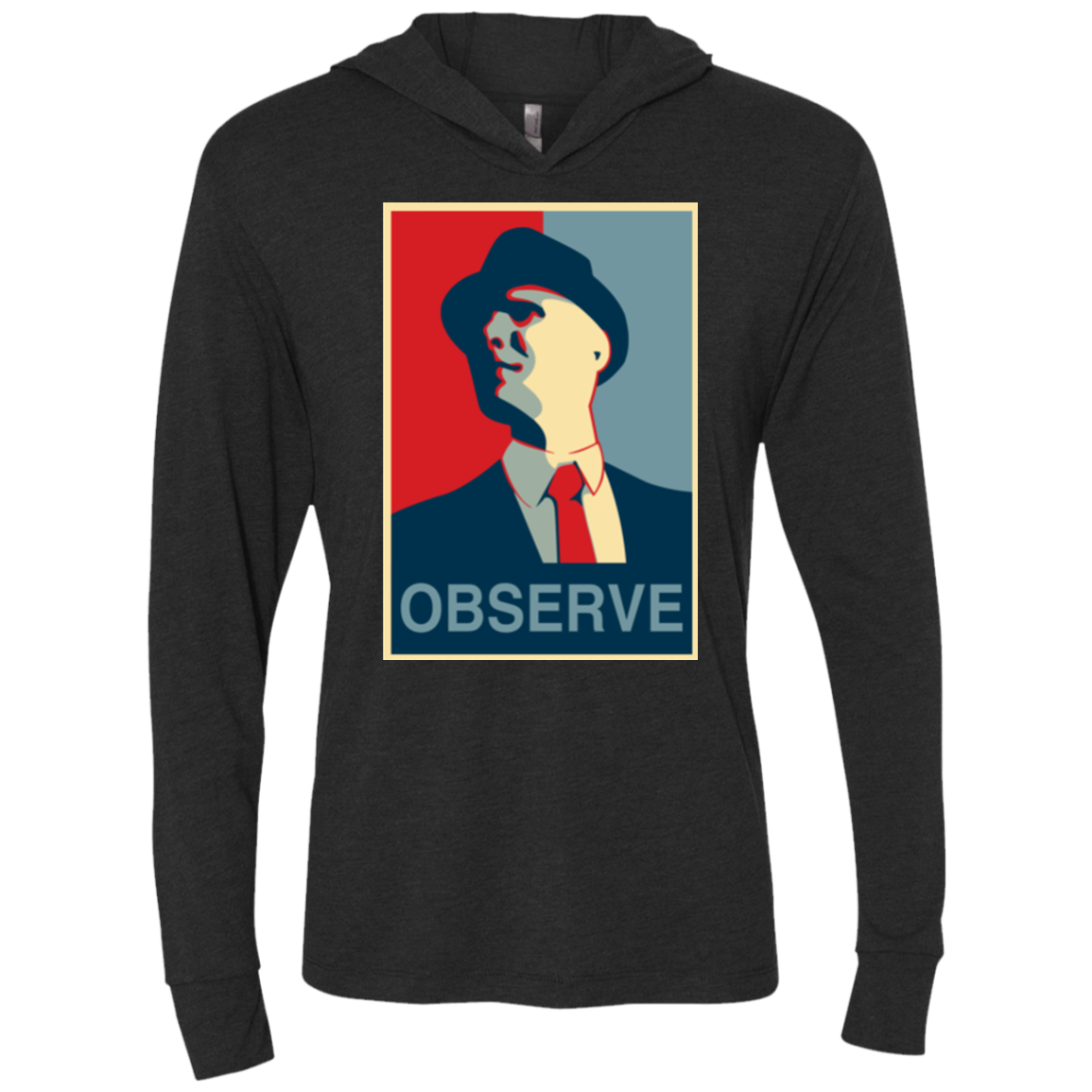 Observe Triblend Long Sleeve Hoodie Tee