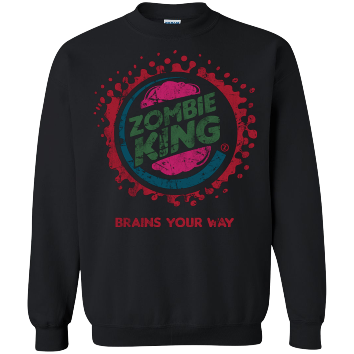 Zombie King Crewneck Sweatshirt