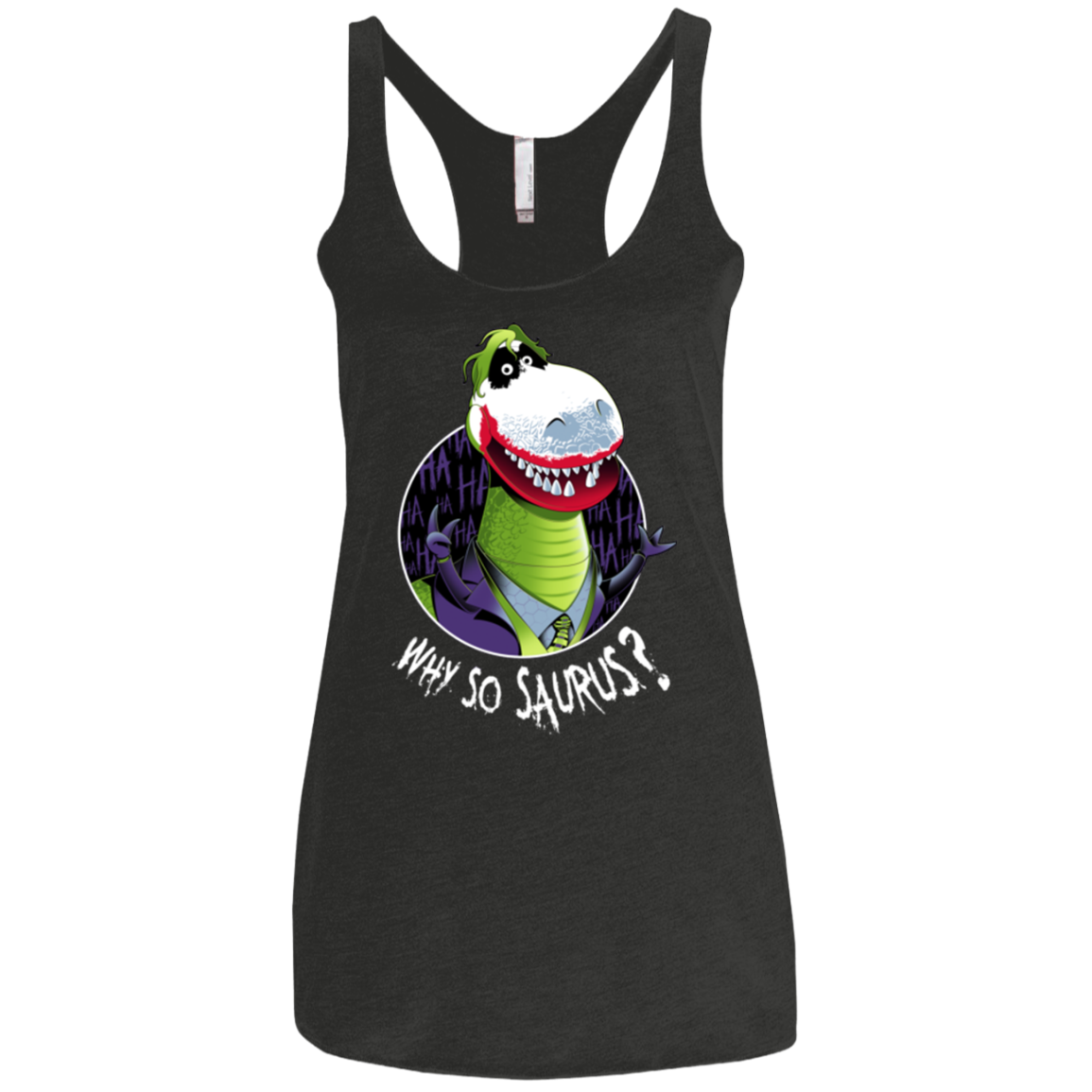 Why So Saurus Women's Triblend Racerback Tank