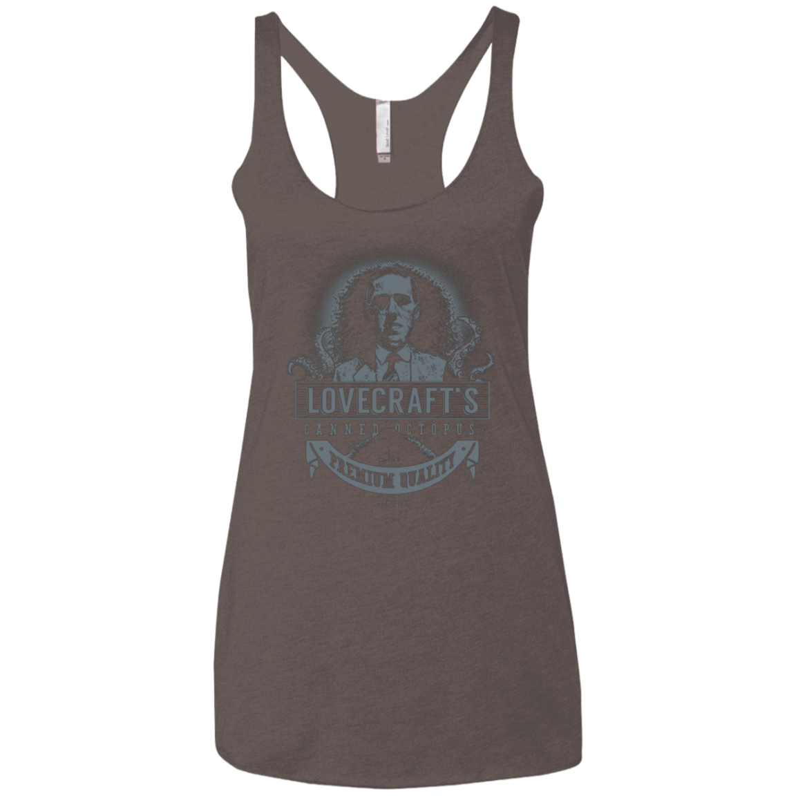 Lovecraft Canned Octopus Women's Triblend Racerback Tank