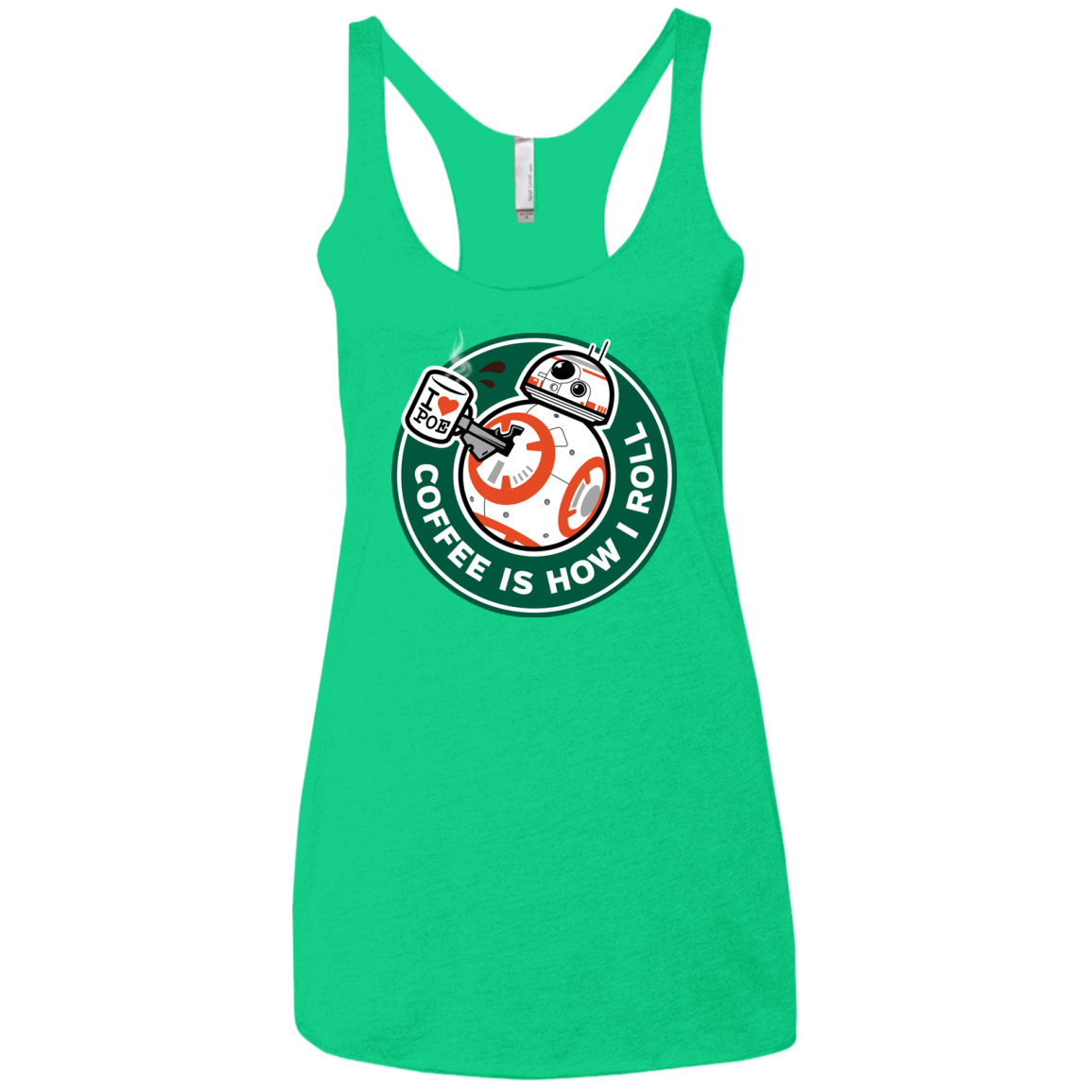 How I Roll Women's Triblend Racerback Tank