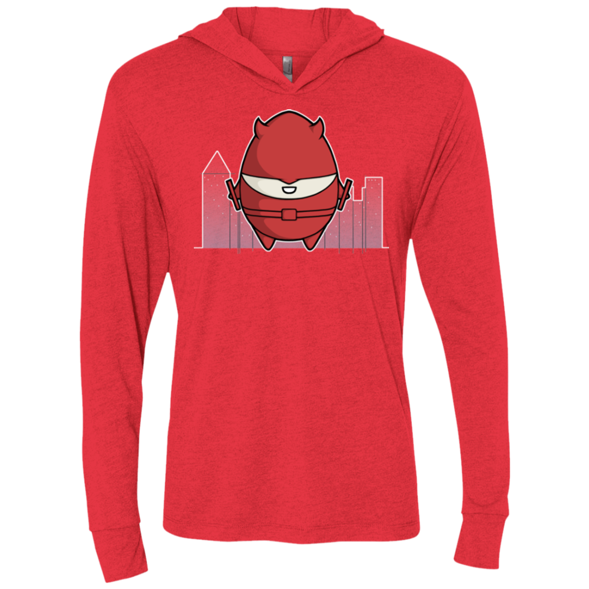 Dare Devilled Egg Triblend Long Sleeve Hoodie Tee