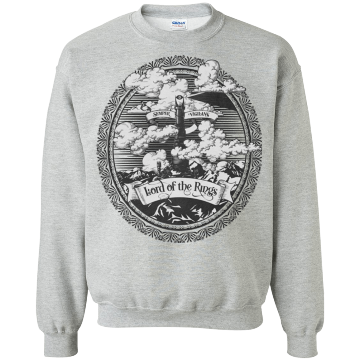 Vintage Mordor Tower Crewneck Sweatshirt