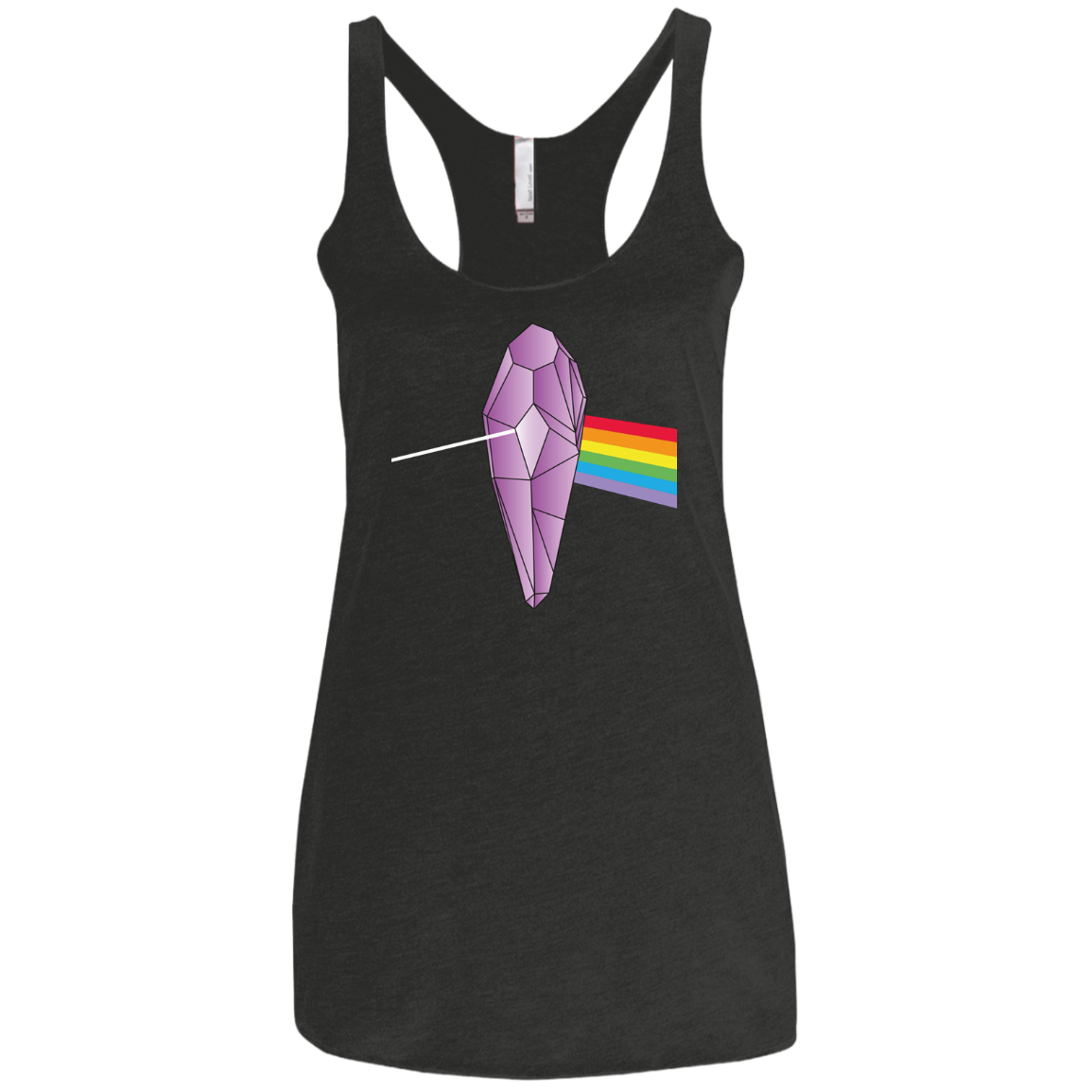 Darkside Of The Crystal Women's Triblend Racerback Tank
