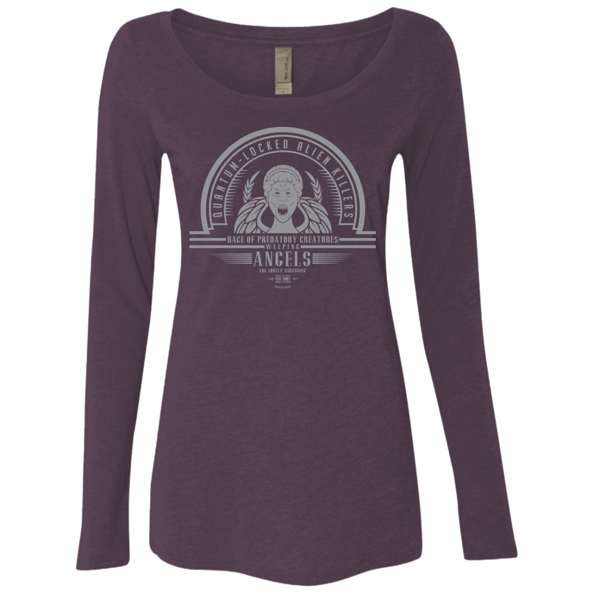 Who Villains Weeping Angels Women's Triblend Long Sleeve Shirt
