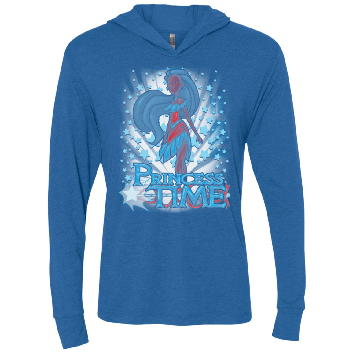 Princess Time Pocahontas Triblend Long Sleeve Hoodie Tee