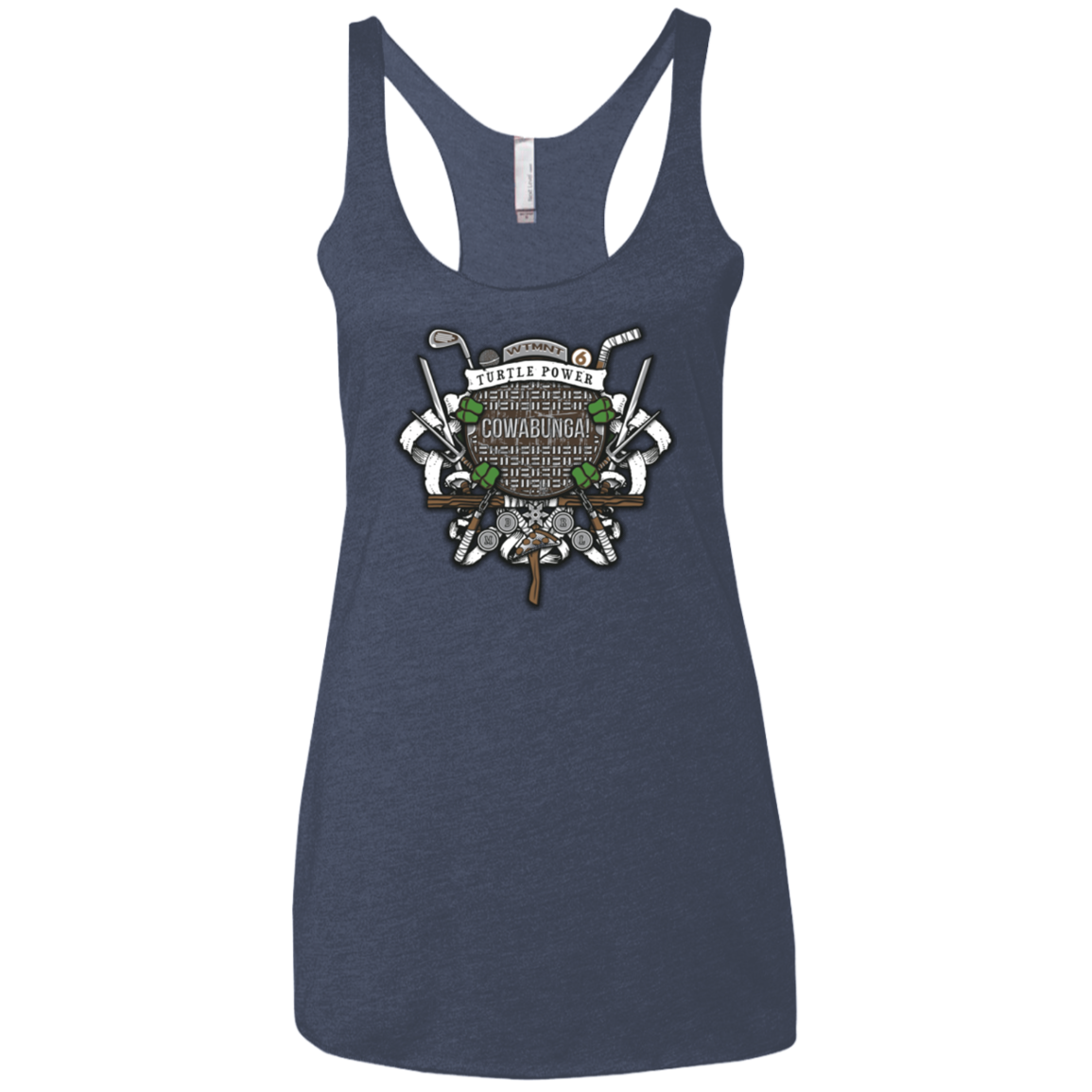 Turtle Power! Women's Triblend Racerback Tank