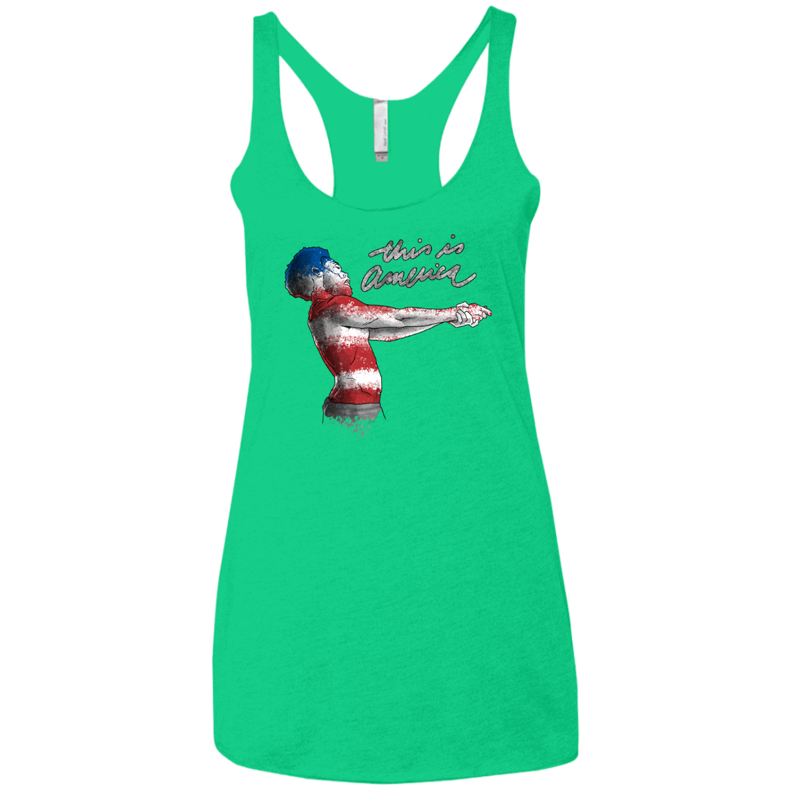 America Women's Triblend Racerback Tank