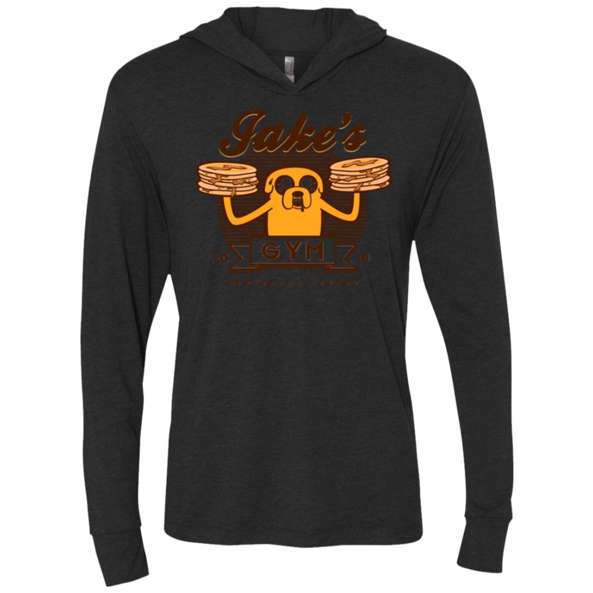 Bacon lovers gym Triblend Long Sleeve Hoodie Tee