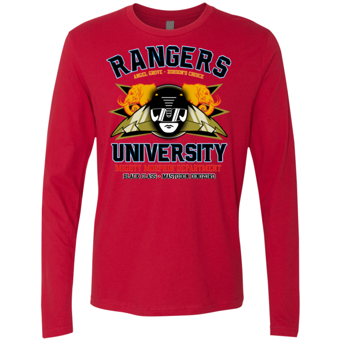 Rangers U Black Ranger Men's Premium Long Sleeve