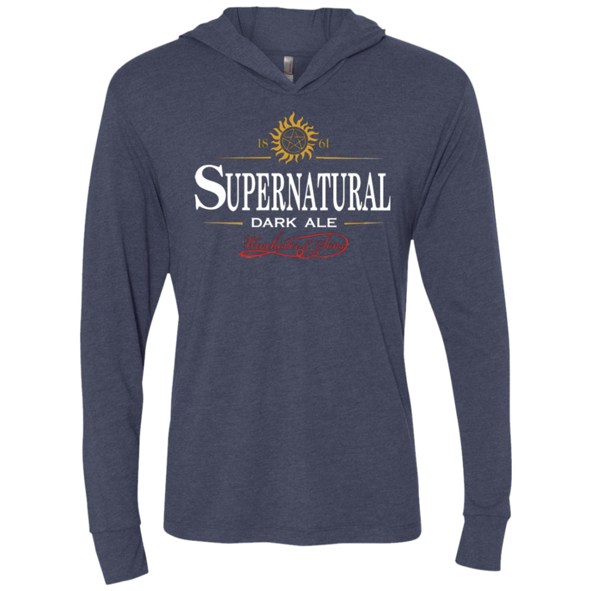 Supernatural Stout Triblend Long Sleeve Hoodie Tee
