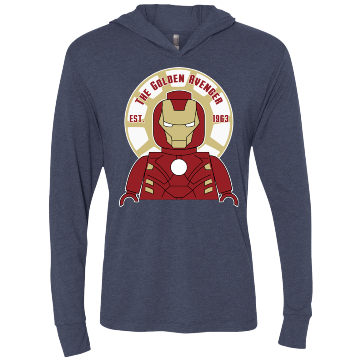 The Golden Avenger Triblend Long Sleeve Hoodie Tee