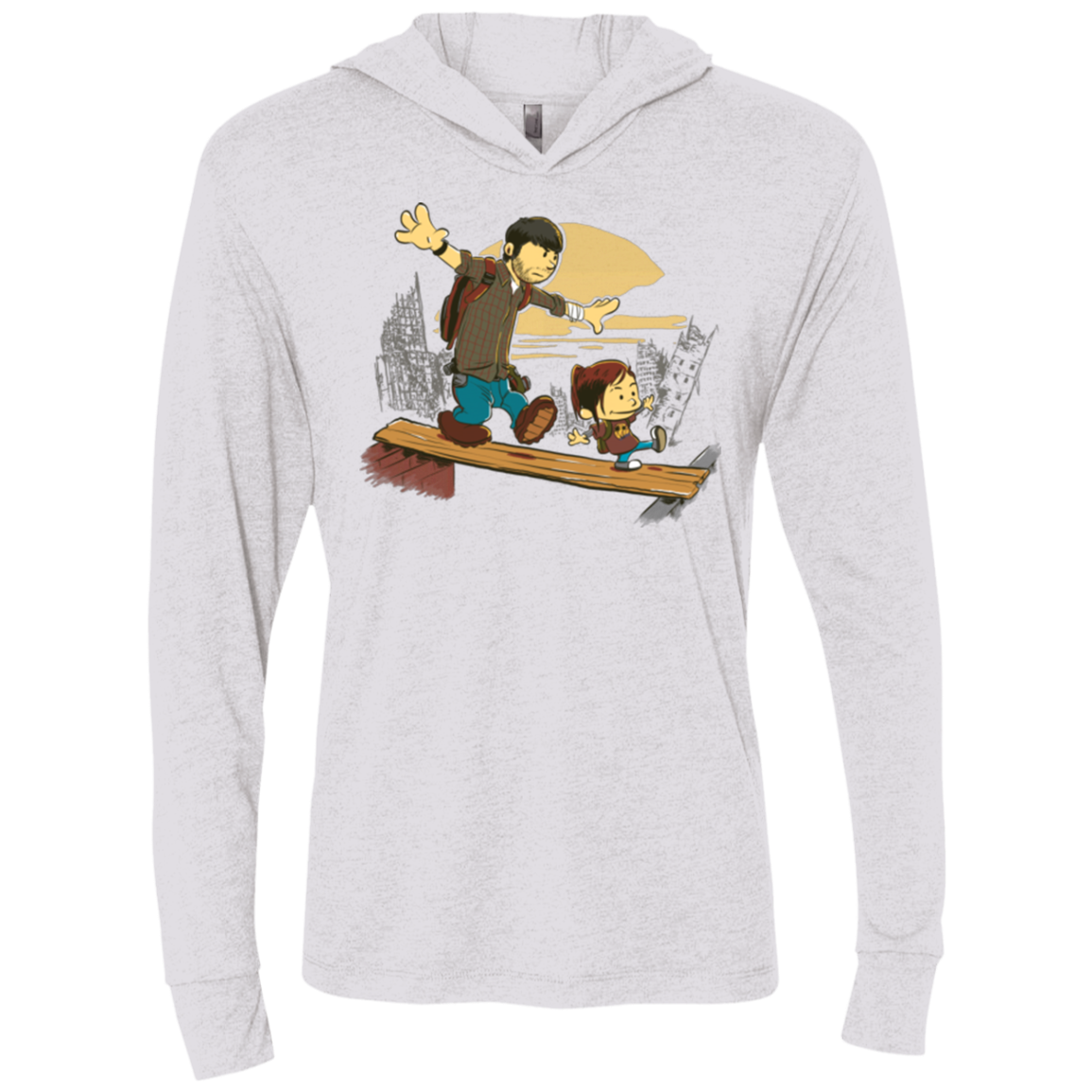 Just the 2 of Us Triblend Long Sleeve Hoodie Tee