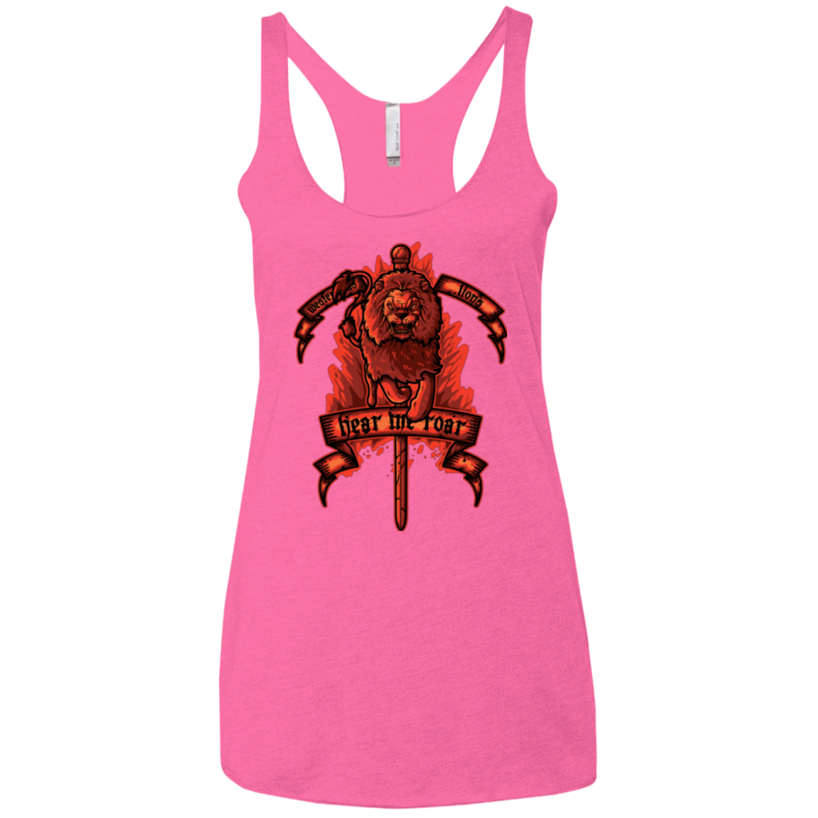 HEAR ME ROAR Women's Triblend Racerback Tank