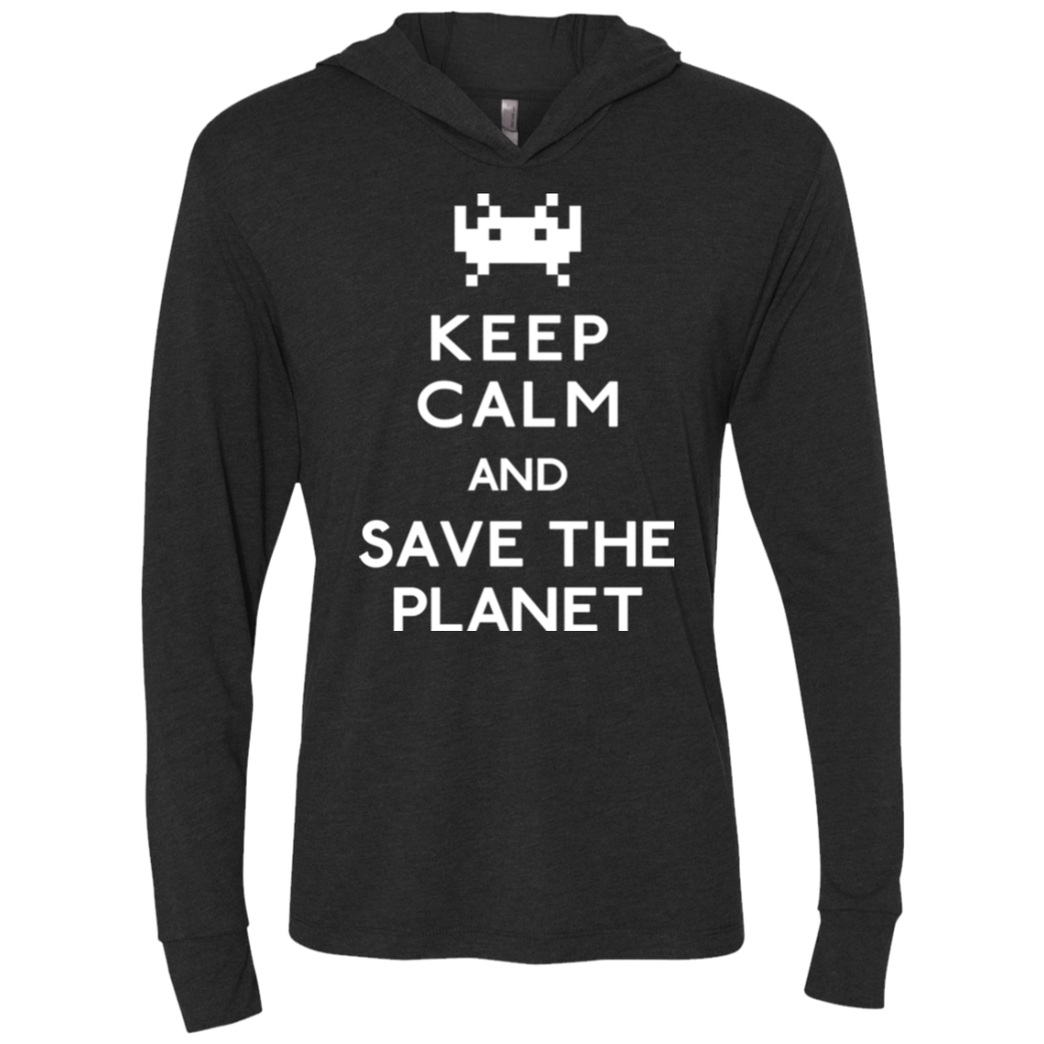 Save the planet Triblend Long Sleeve Hoodie Tee