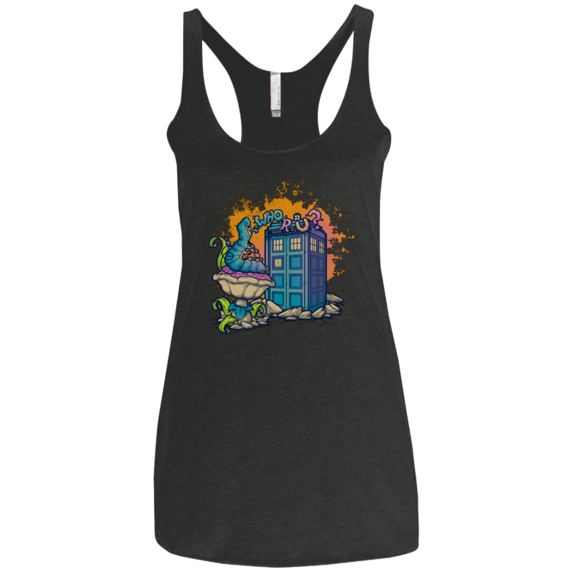 WHO R U 2 Women's Triblend Racerback Tank
