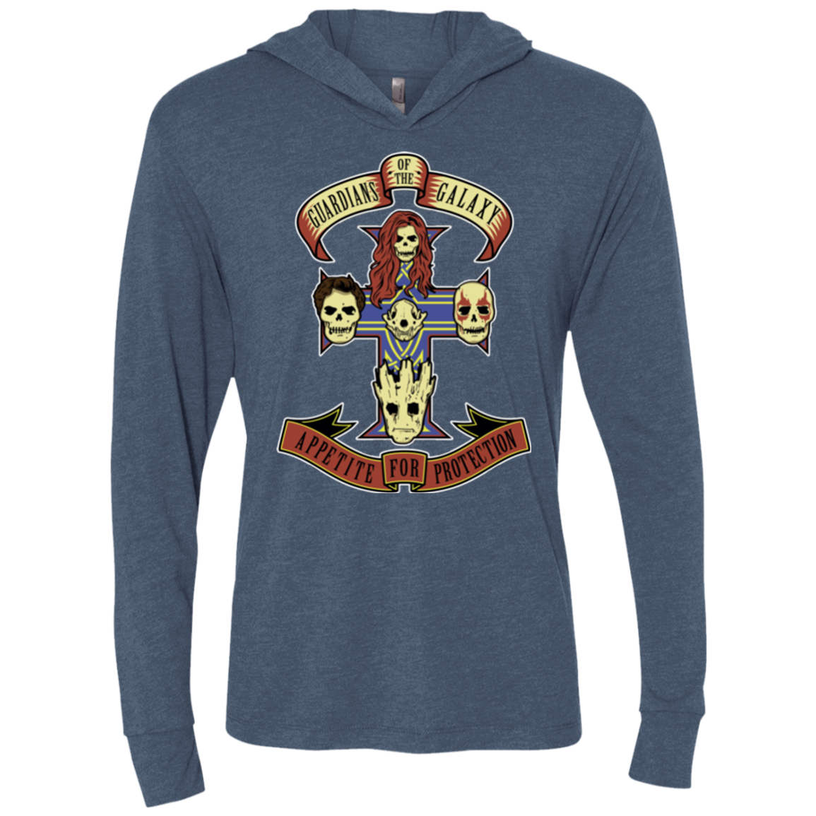Appetite for Protection Triblend Long Sleeve Hoodie Tee