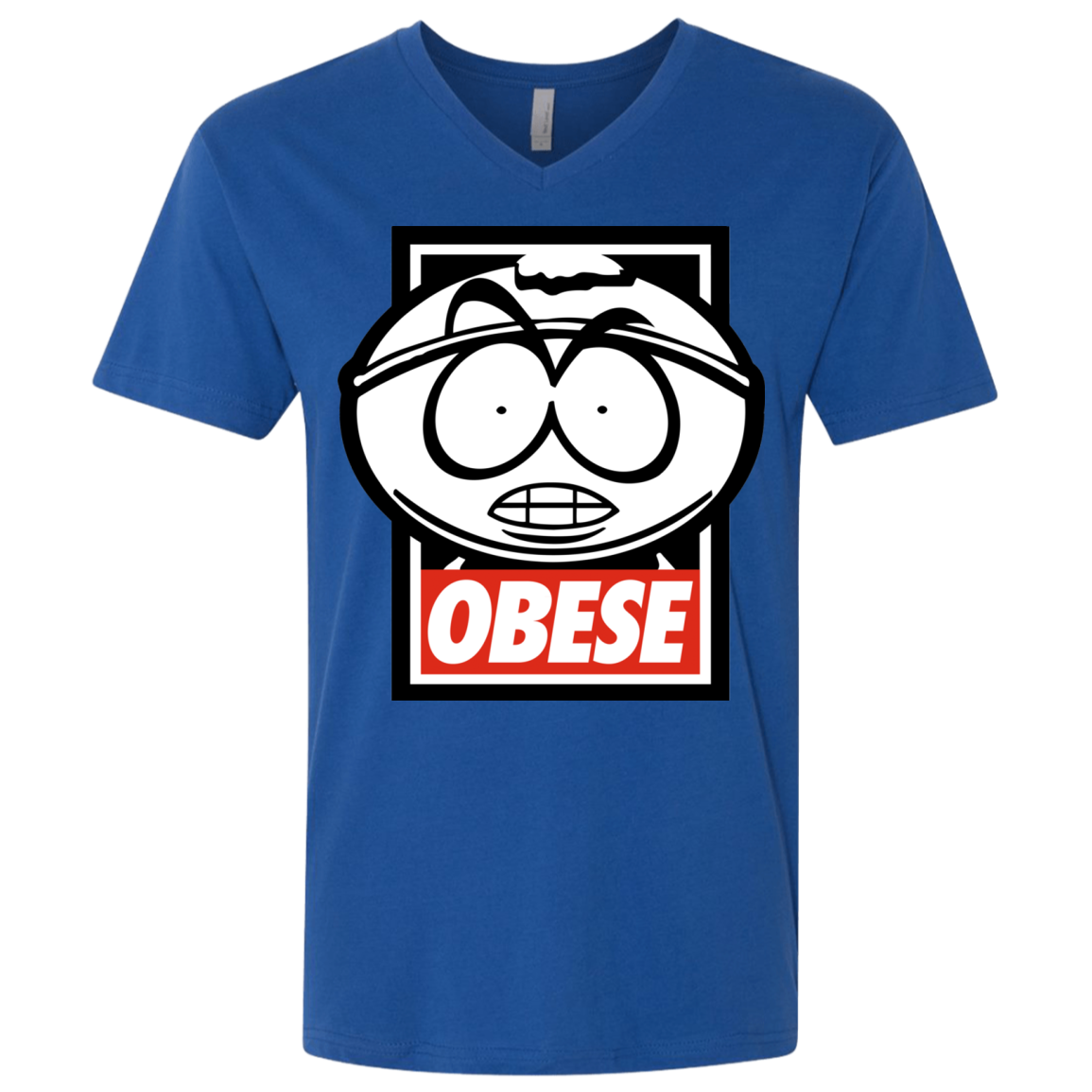 Obese Men's Premium V-Neck