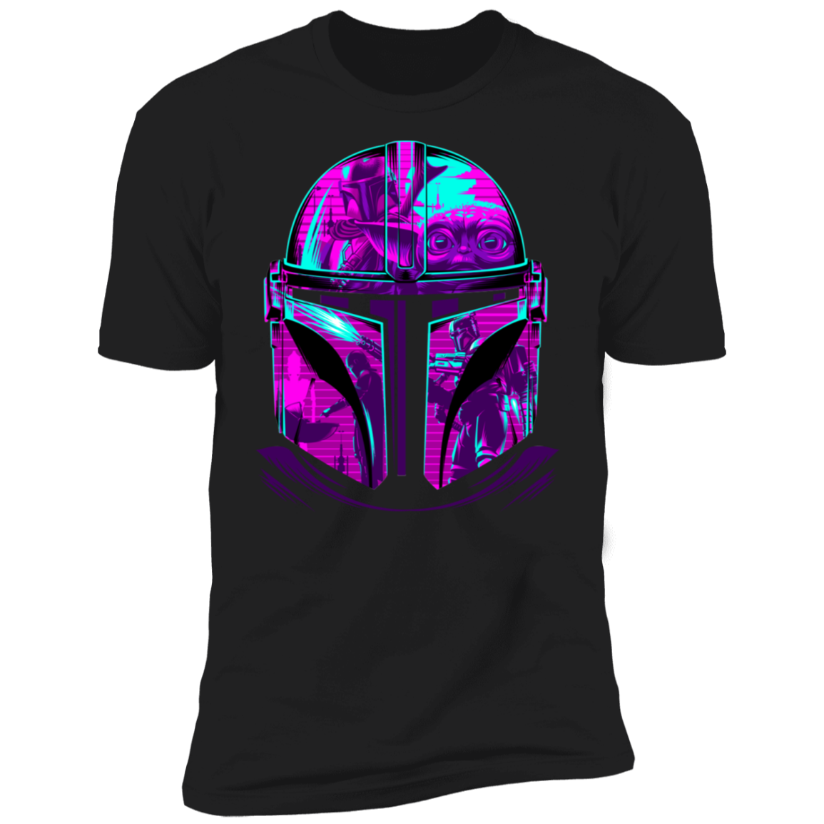 Retro Helmet Mandalorian Men's Premium T-Shirt