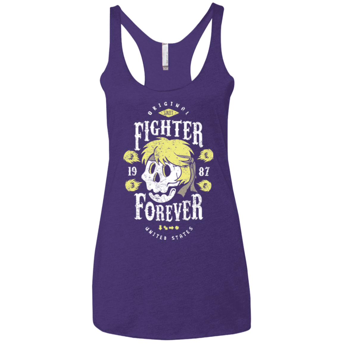 Fighter Forever Ken Women's Triblend Racerback Tank