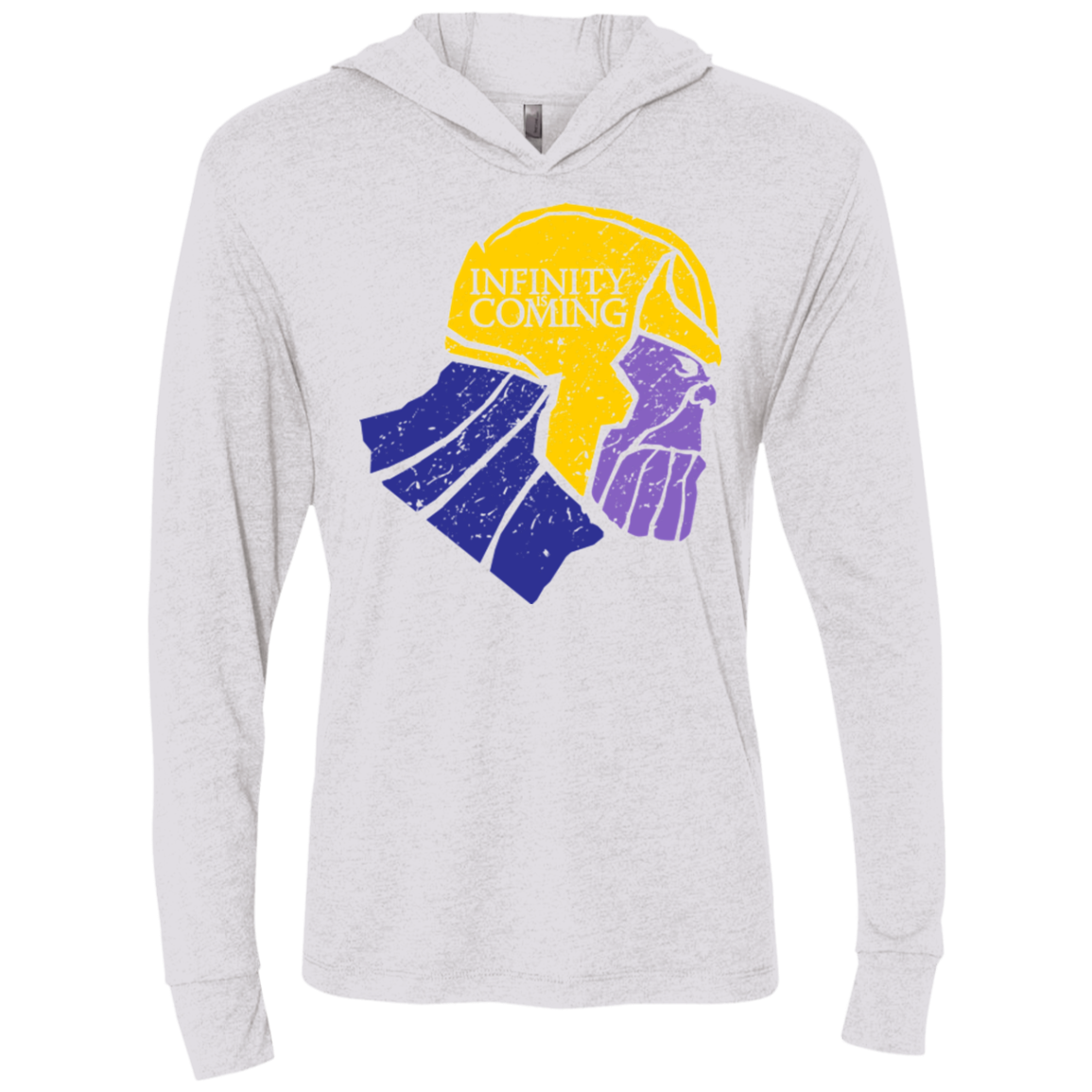 Infinity is Coming Triblend Long Sleeve Hoodie Tee