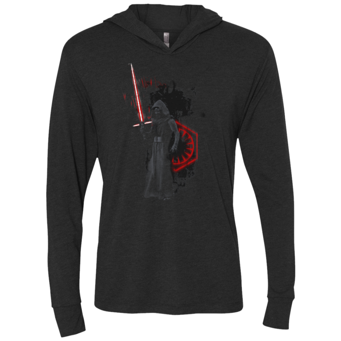 Darkness Triblend Long Sleeve Hoodie Tee