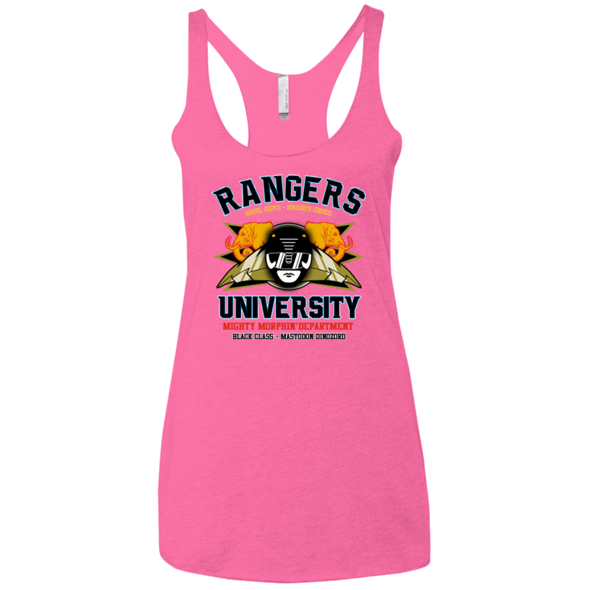 Rangers U Black Ranger Women's Triblend Racerback Tank