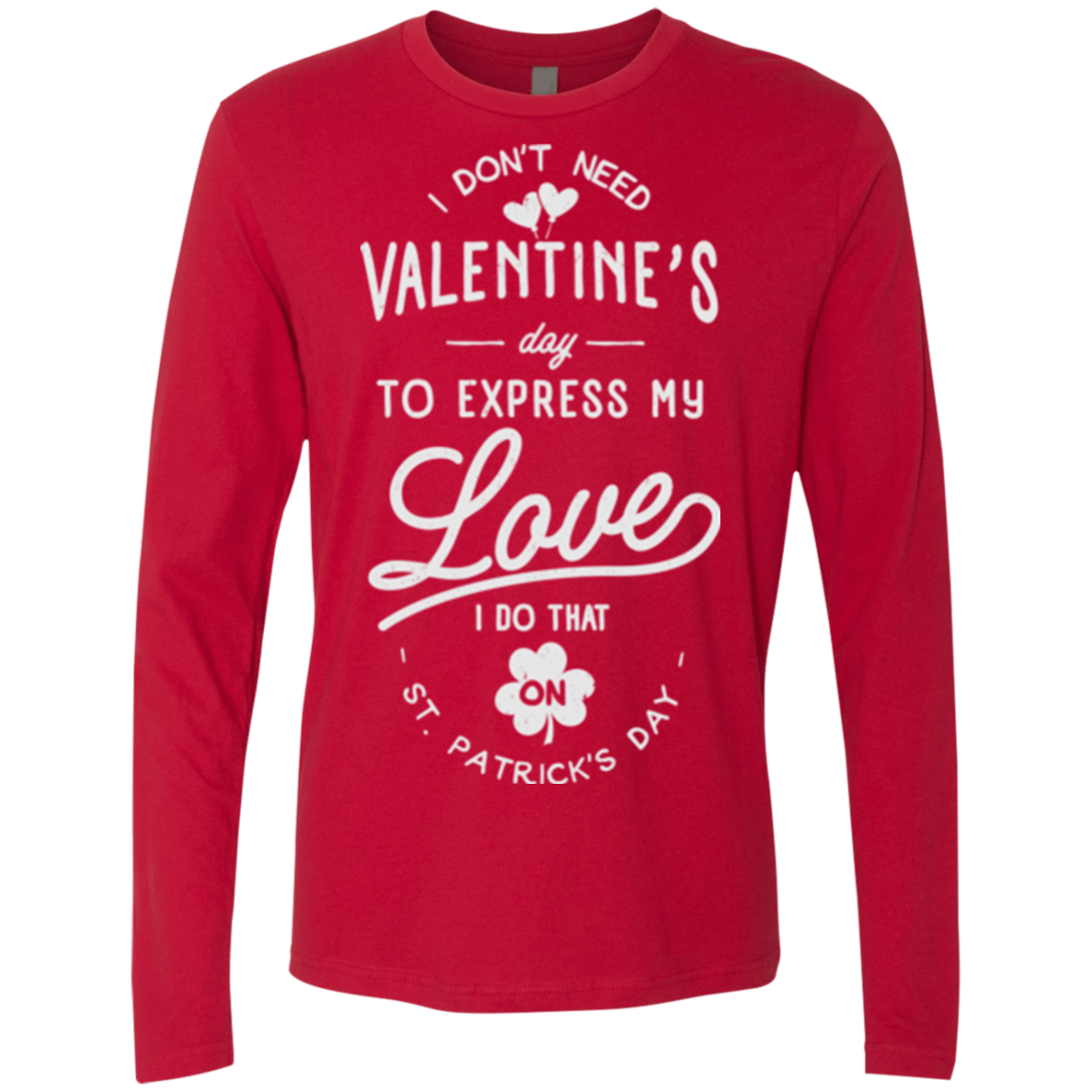 Valentine's Day Men's Premium Long Sleeve