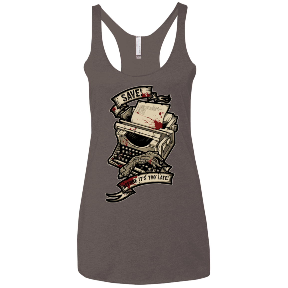 EVIL SAVE POINT Women's Triblend Racerback Tank