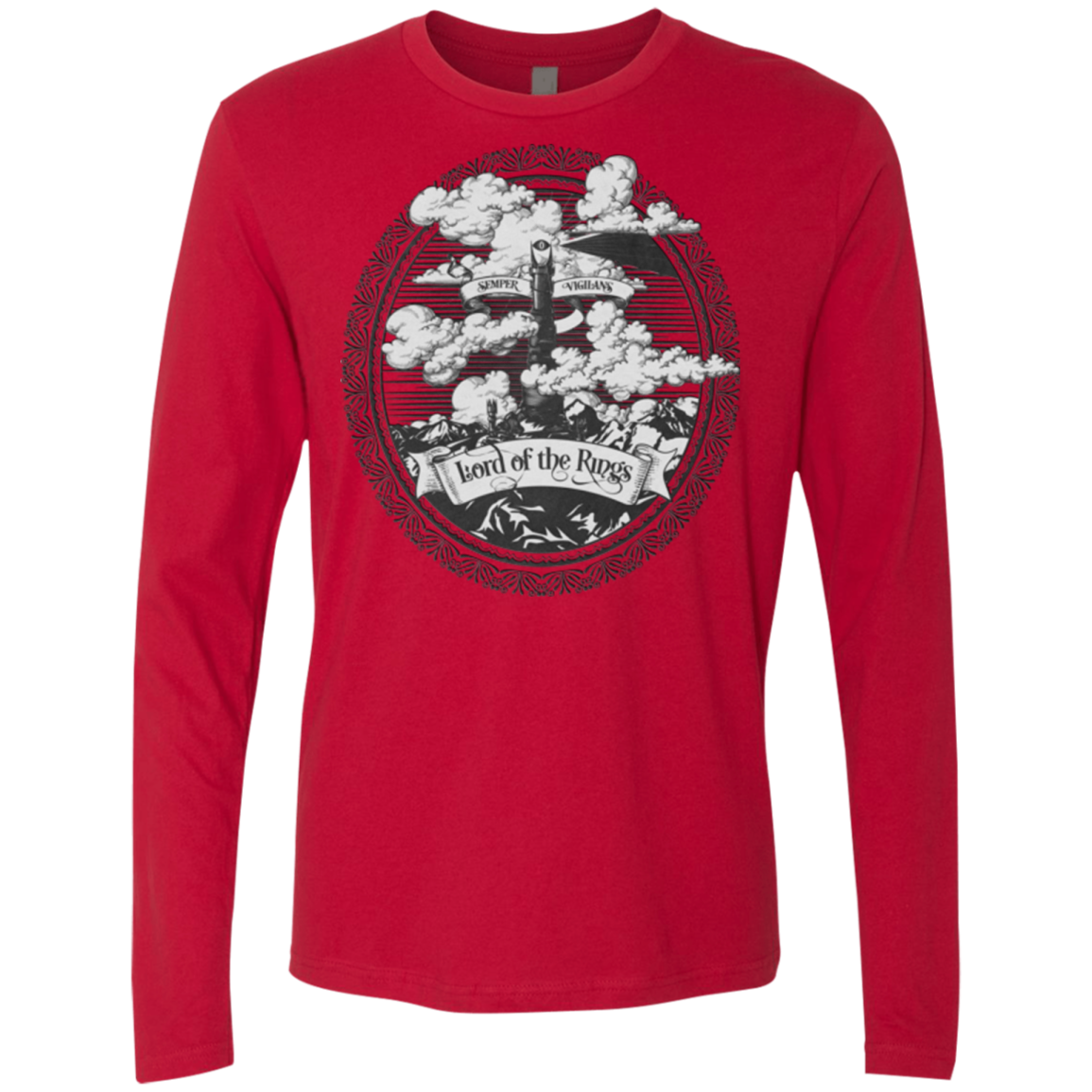 Vintage Mordor Tower Men's Premium Long Sleeve