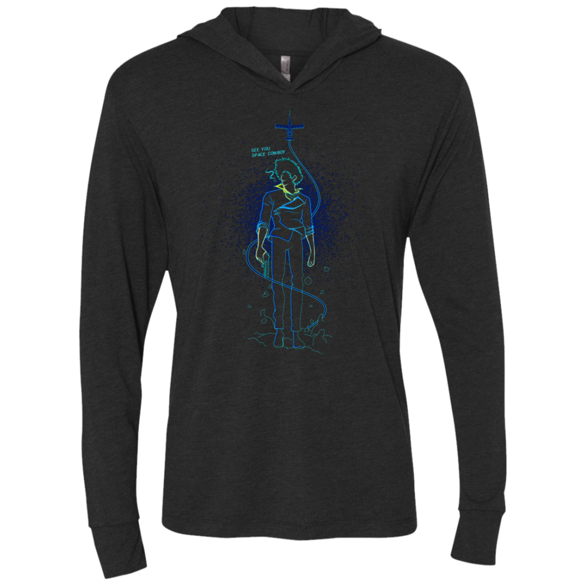 Shadow of Space Cowboy Triblend Long Sleeve Hoodie Tee