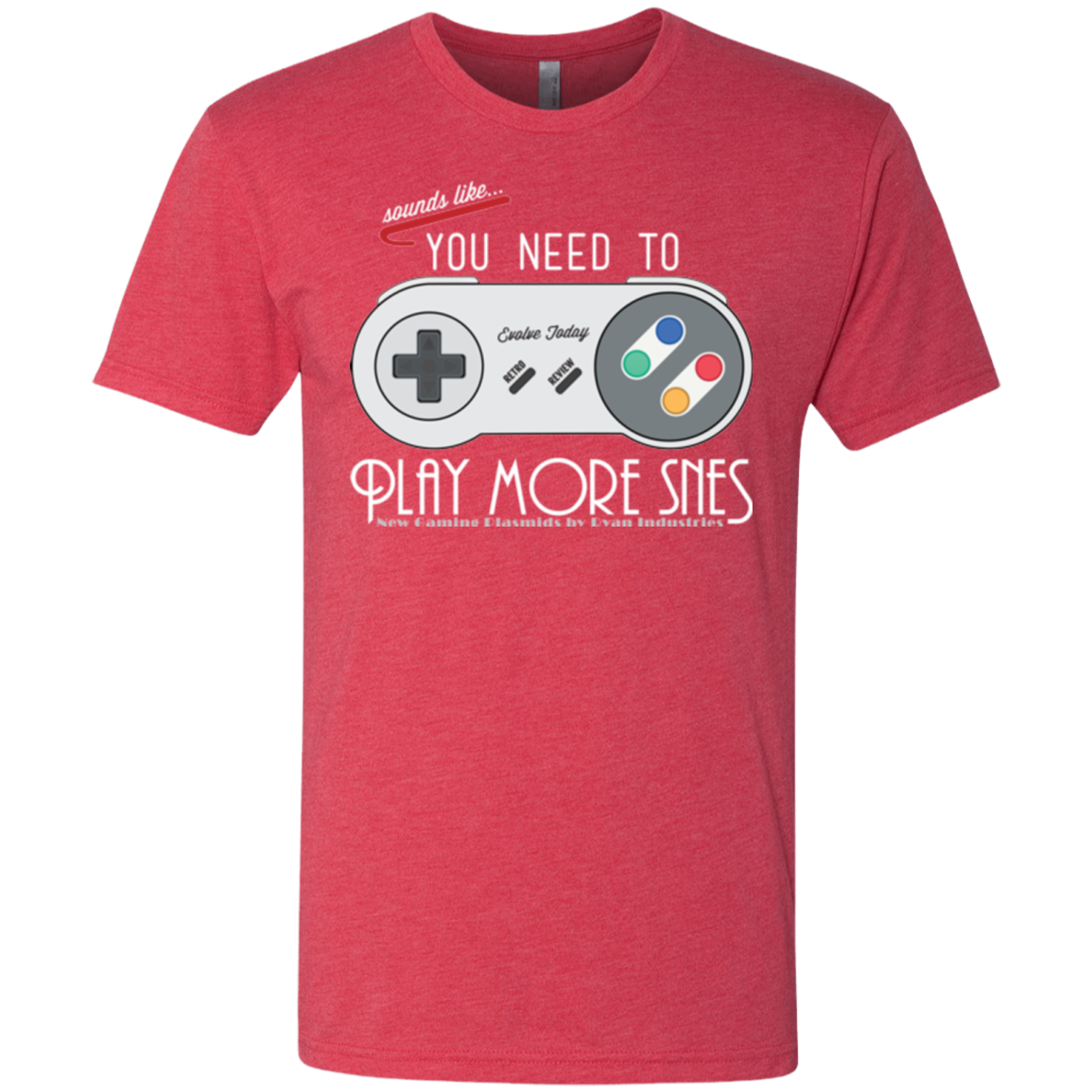 Evolve Today! Play More SNES Men's Triblend T-Shirt