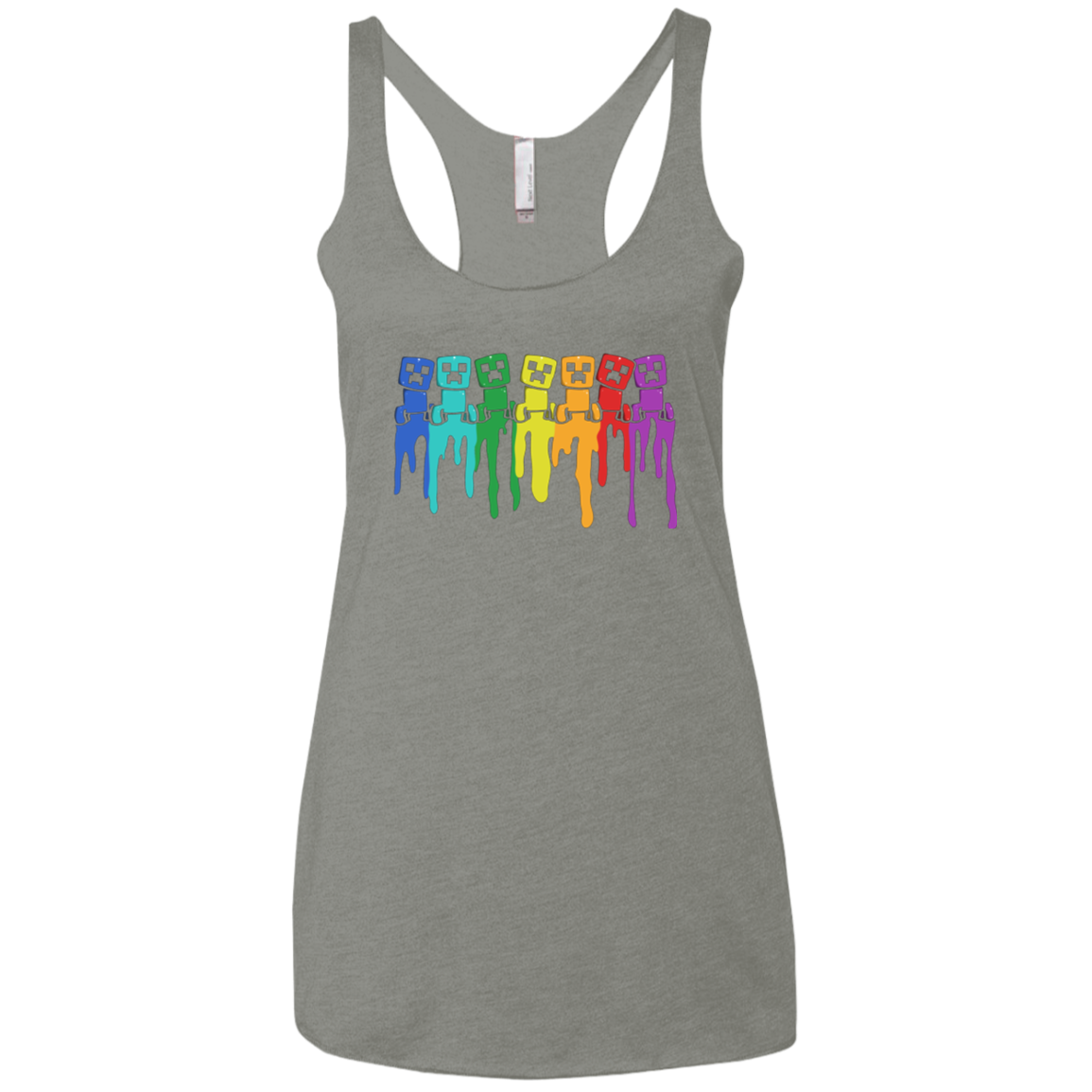 Rainbow Creeps Women's Triblend Racerback Tank
